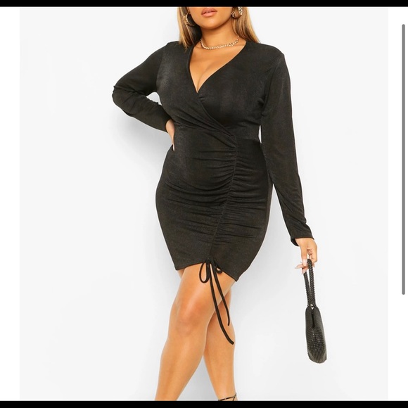 Wrap ruched dress - Picture 3 of 4